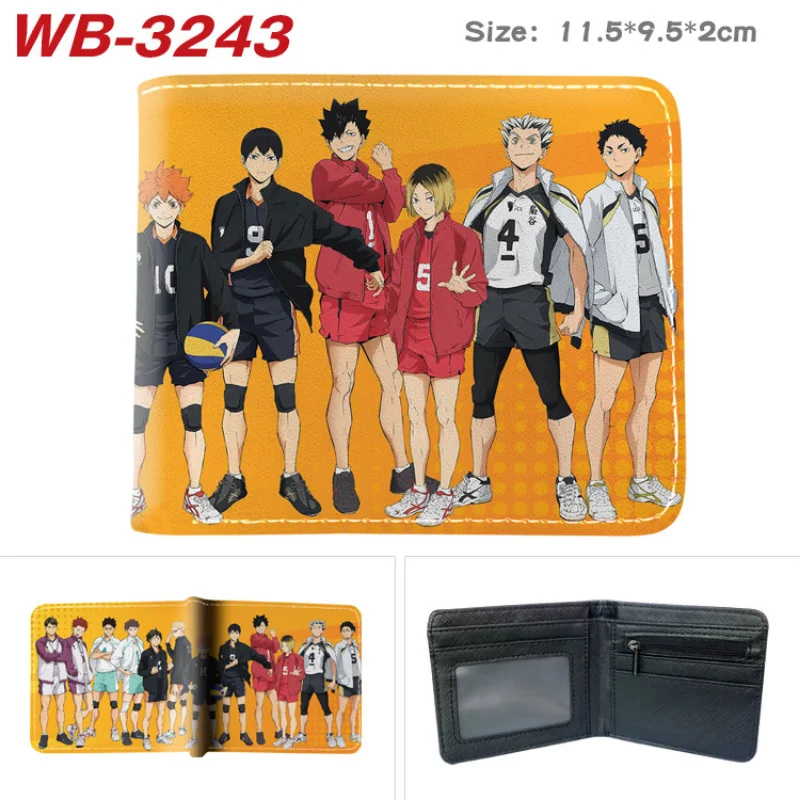 

Anime Haikyuu!! Women Men Wallets Anime Figure Hinata Shoyo Coin Purse Cartoon Cosplay Zipper Pu Leather Money Clip Bag Gift