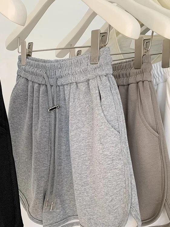 

Женские летние спортивные шорты с высокой талией, повседневные, для бега и фитнеса, широкие, модные