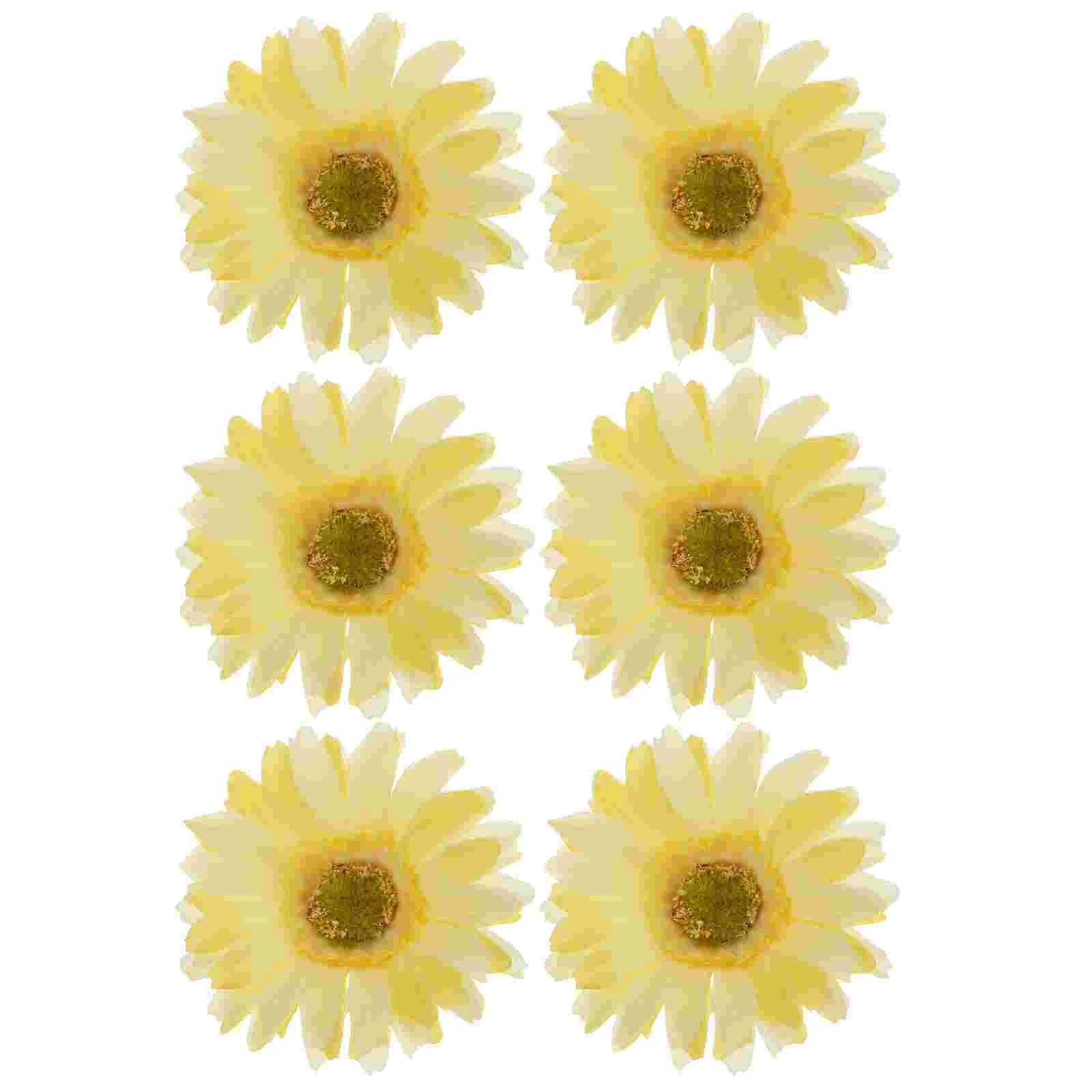 

12 Pcs SUNFLOWER Side Clip Dress up Hair Accessories Floral Korean Version Cloth Flowers Clasp Bridal Girls'