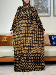 Abaya de algodão muçulmano para mulheres, oração do Ramadã, Dubai, Turquia, vestimenta feminina do Oriente Médio, vestido floral africano solto, junta de turbante, primavera