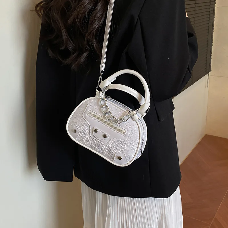 

​​2025 Summer Womens Stylish Round Bag Premium Small Crossbody Shoulder Purse Fashionable Studded Handheld Bag​