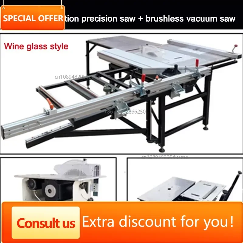 Multi Function Brushless Woodworking Table Saw Foldable Rocker Arm Precision Portable Workbench