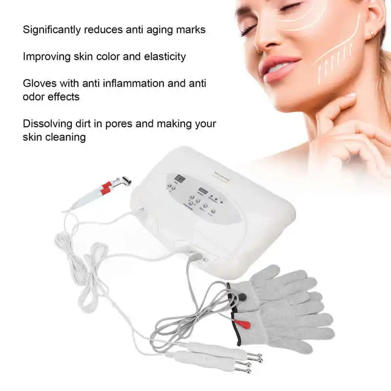 

Microcurrent BIO Electric Skin Lifting Machine Wrinkle Removal Facial Lifting Firm Electrotherapy Machine Tighten Gloves Devices