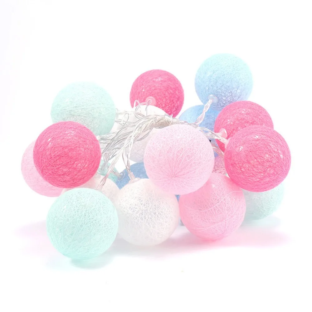 جديد 1.5 متر/3 متر الجنية أضواء سلسلة 10/20 المصابيح USB الطاقة USB كرات سلسلة في الهواء الطلق الملونة الكرة سلسلة الجدة مصباح الطرف الديكور