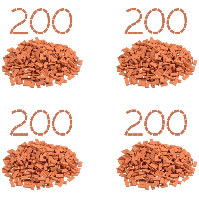 800 ชิ้นมินิอิฐสําหรับภูมิทัศน์อิฐขนาดเล็กอิฐผนังอิฐขนาดเล็กสําหรับตุ๊กตา Garden อะไหล่, 1/35 Scale