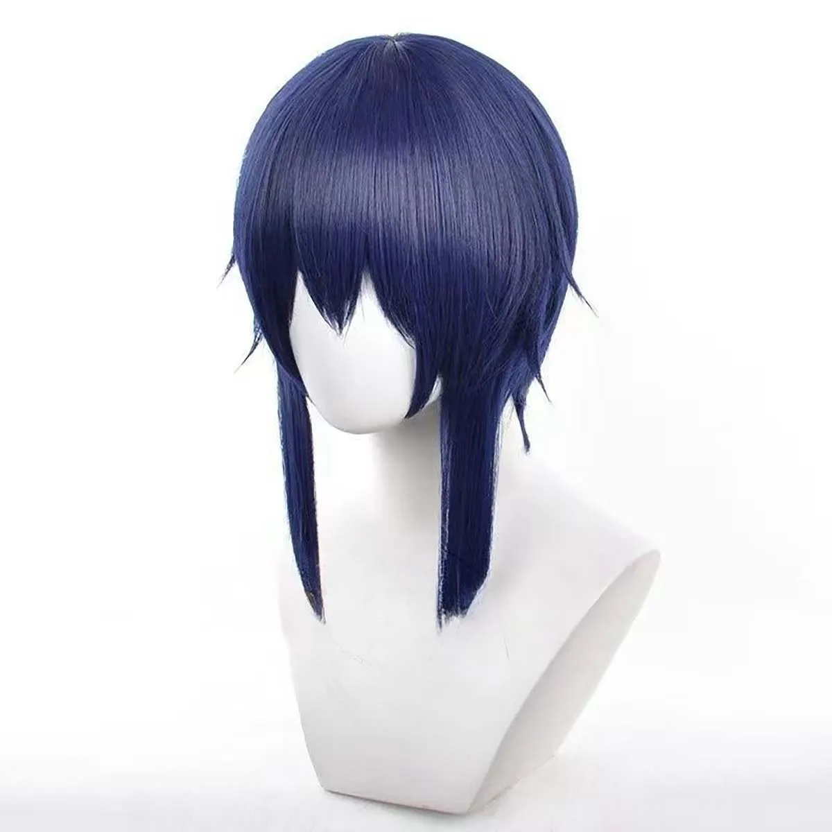 Mannen Anime Shugo Chara Cos Tsukiyomi Ikuto Diepblauw Kort Steil Haar Pruik