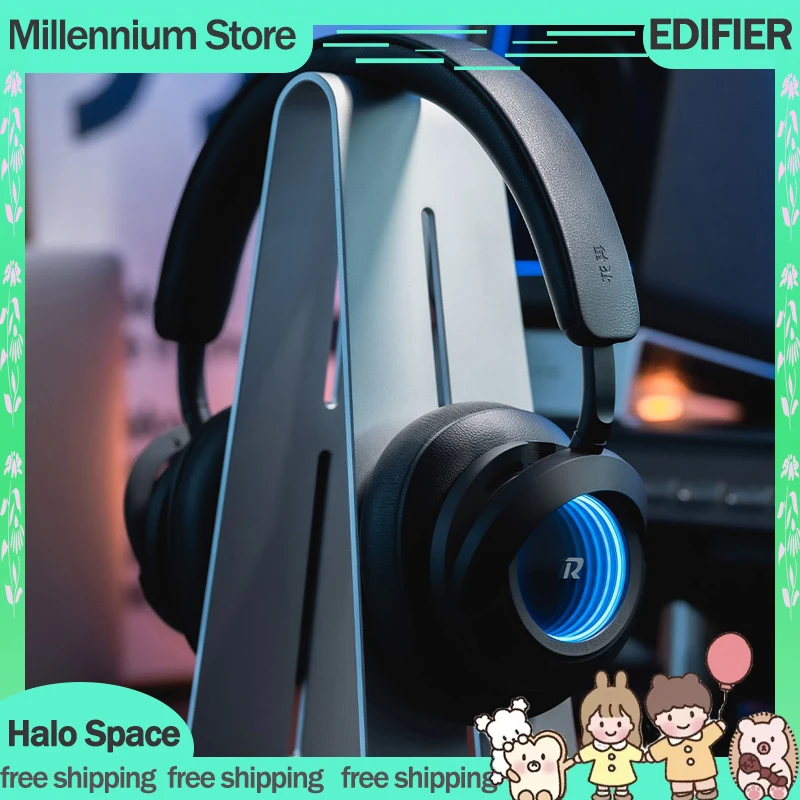 Halo Space Headphone 3Mode USB/2.4G/Bluetooth Wireless Earphones RGB Active Noise Reduction Headsets Esports Earphones Gift