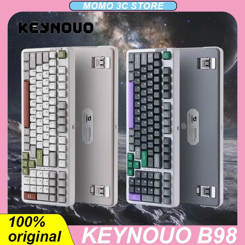 

Keynouo B98 Wireless Mechanical Keyboard 3mode Buletooth RGB Gasket PBT Keycaps Ergonomics PC Gaming Keyboards Laptop Office