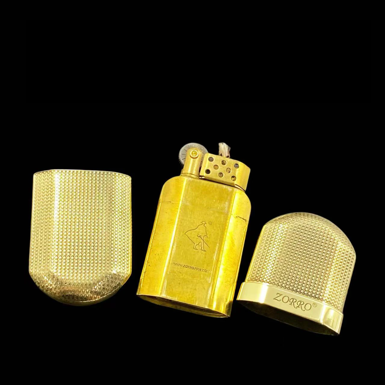 Portable Mini Brass Gasoline Lighter Small Cigarette Thin Isqueiro trench oil cigarette lighter