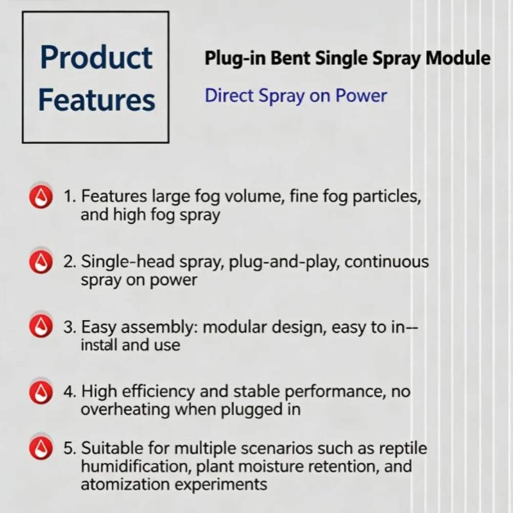 USB Powered Humidifier Driver Board Single Spray 300ML/H DIY Kit With Blue LED For Home Plants Reptile Habitat Atomizer