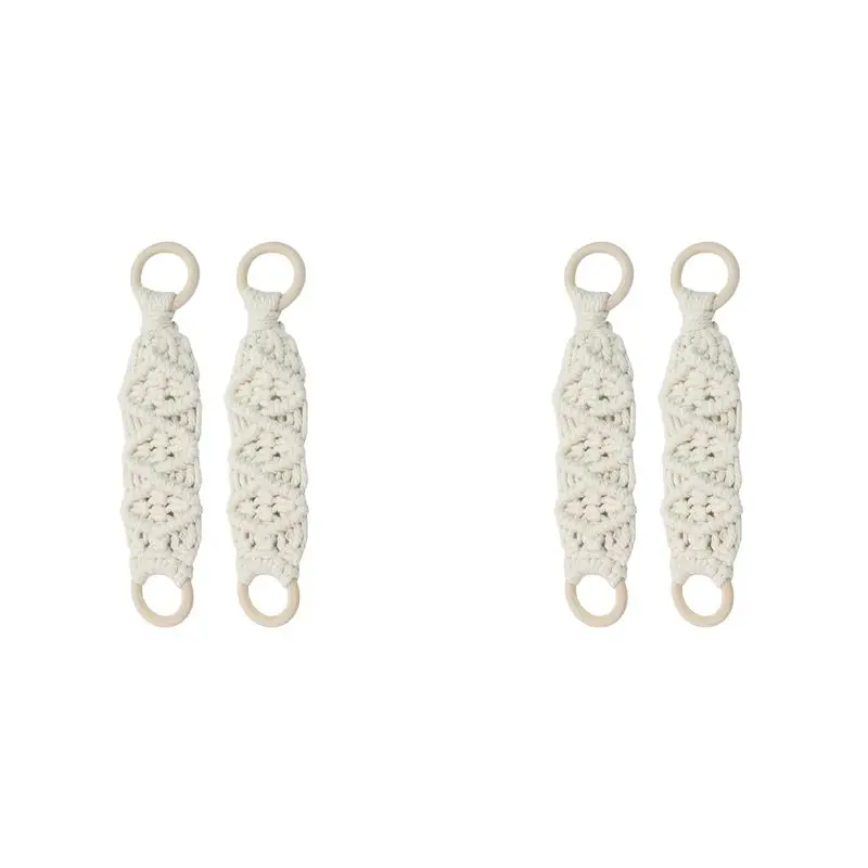 

AA05 4 PCS Hanging Kitchen Towels Ring Crochet Hanging Dish Towel Kitchen Towels With Hanging Loop Holder 10.43X2.56Inch