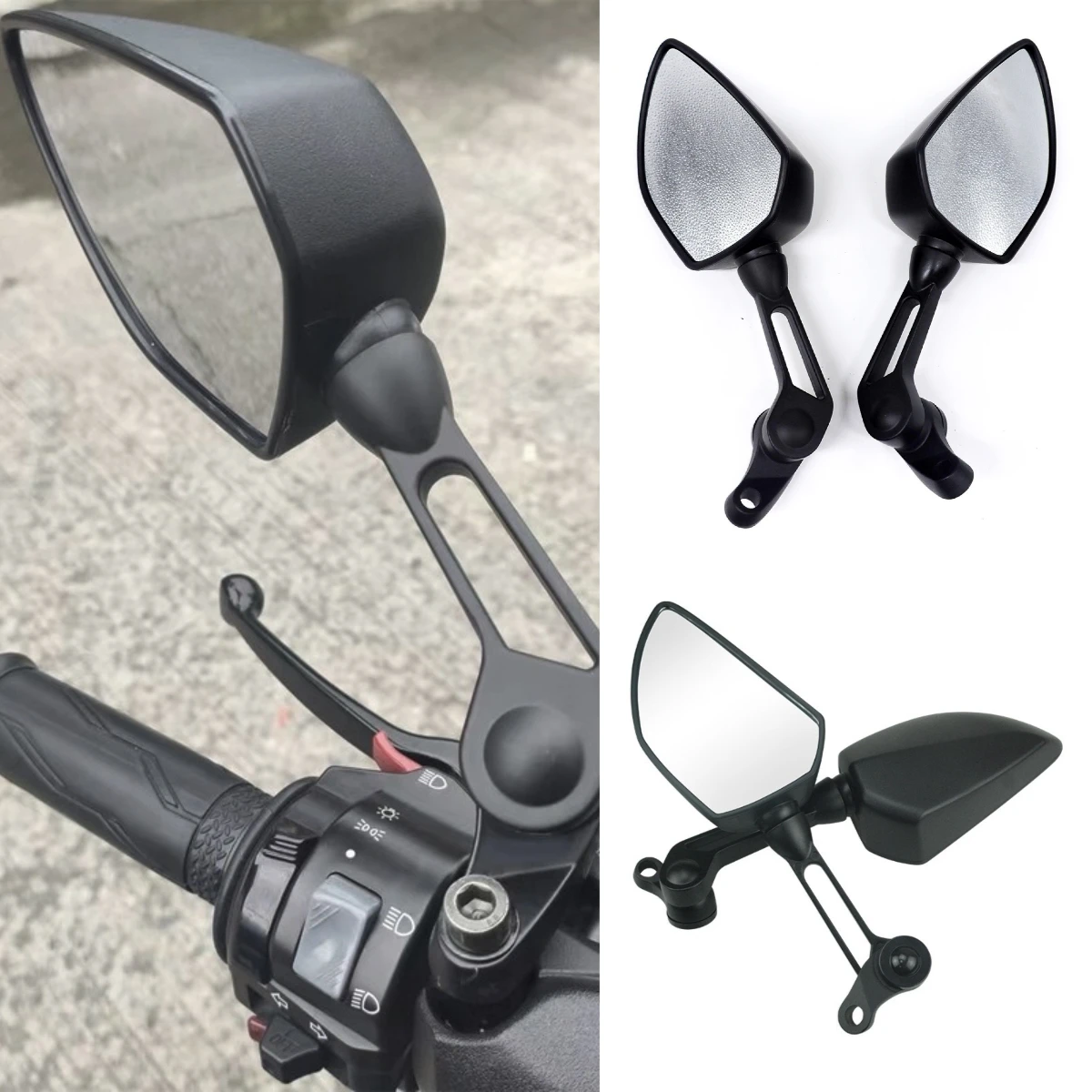 

M8 M10 Foldable Side Mirrors for Scooter Motocycle Universal 360° Rotatable Rear View Mirrors