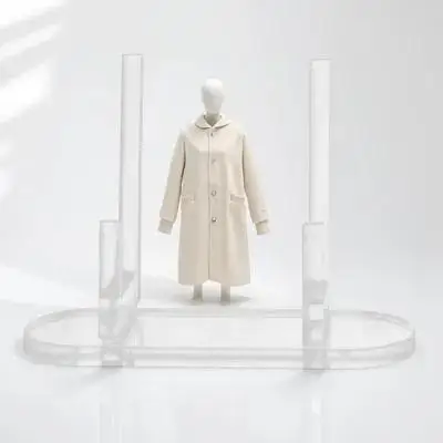 Transparent Acrylic Desktop Vinyl Record Stand Stable Holder Clear Display Shelf for Vinyl Collection