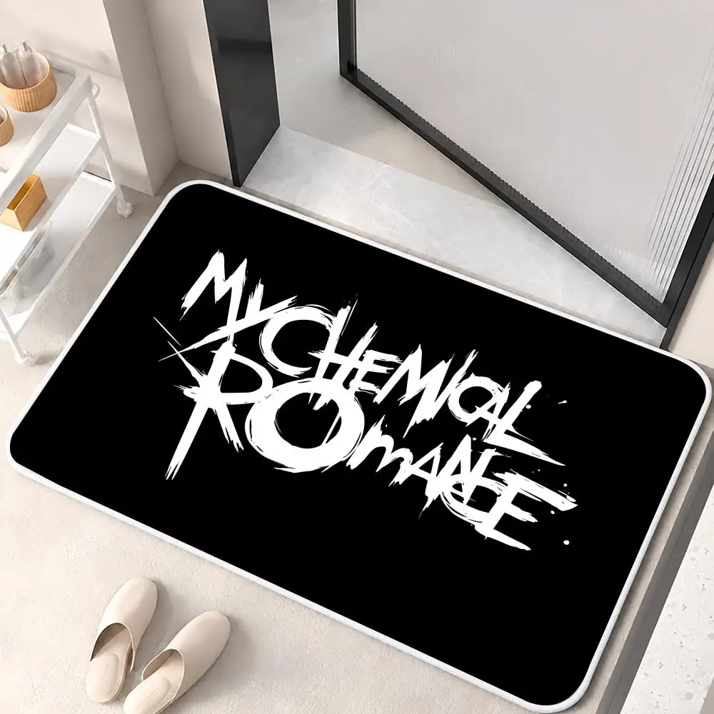 My C-Chemical Romance Rock Band Floor Mat Flannel Rug Soft Non Slip Door Mat For Bathroom Bedroom Kitchen Living Room Home Decor