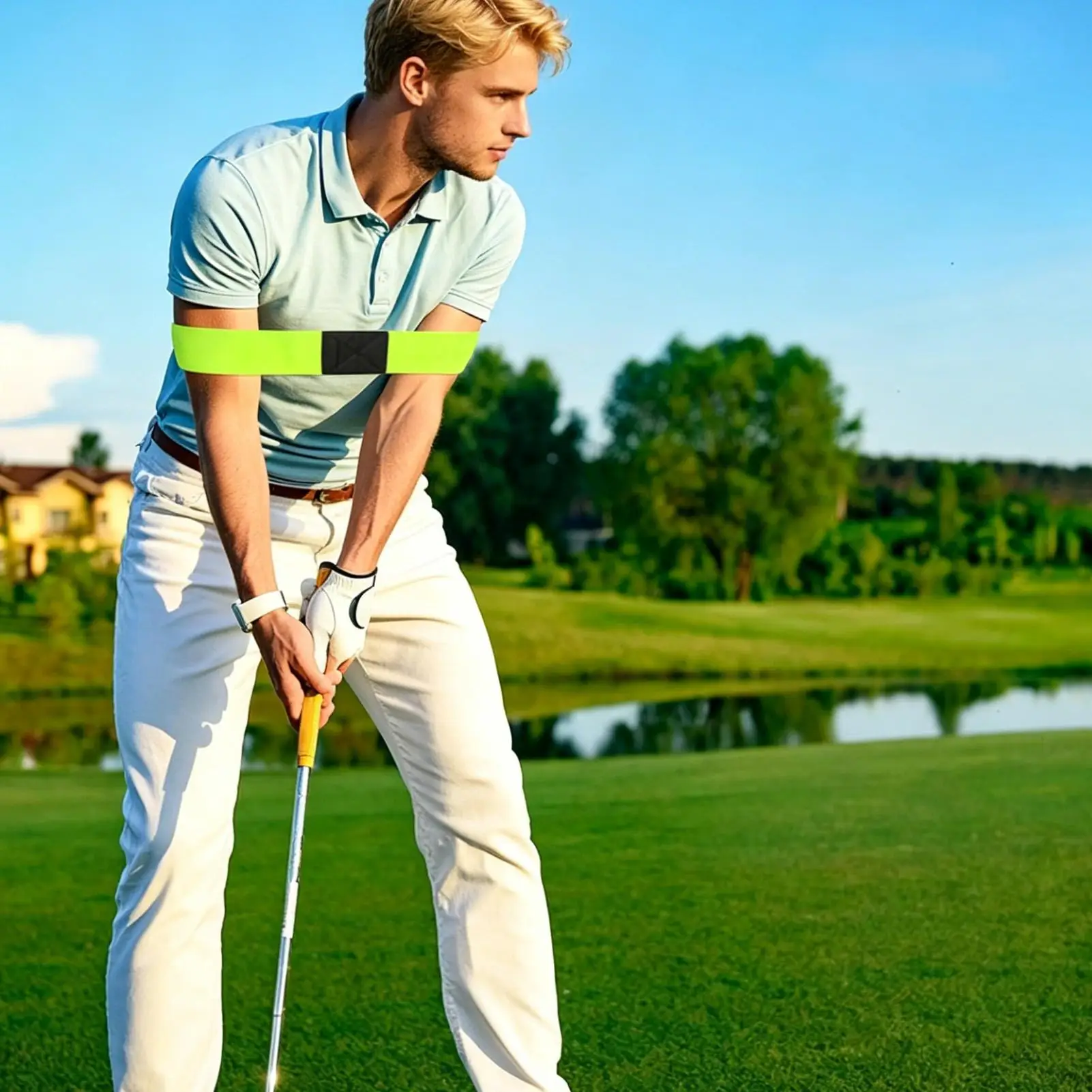 Golf Swing Band Elastic Portable Alignment Strap Golf Swing Aid For Indoor Backyard Recreation Entertainment Sports Competition view 4