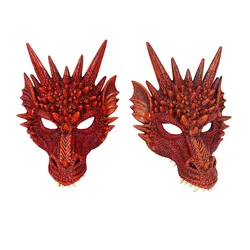 Halloween Horror Mask Masks for Adults Dragon Aldult Party Cosplay Props Red Child