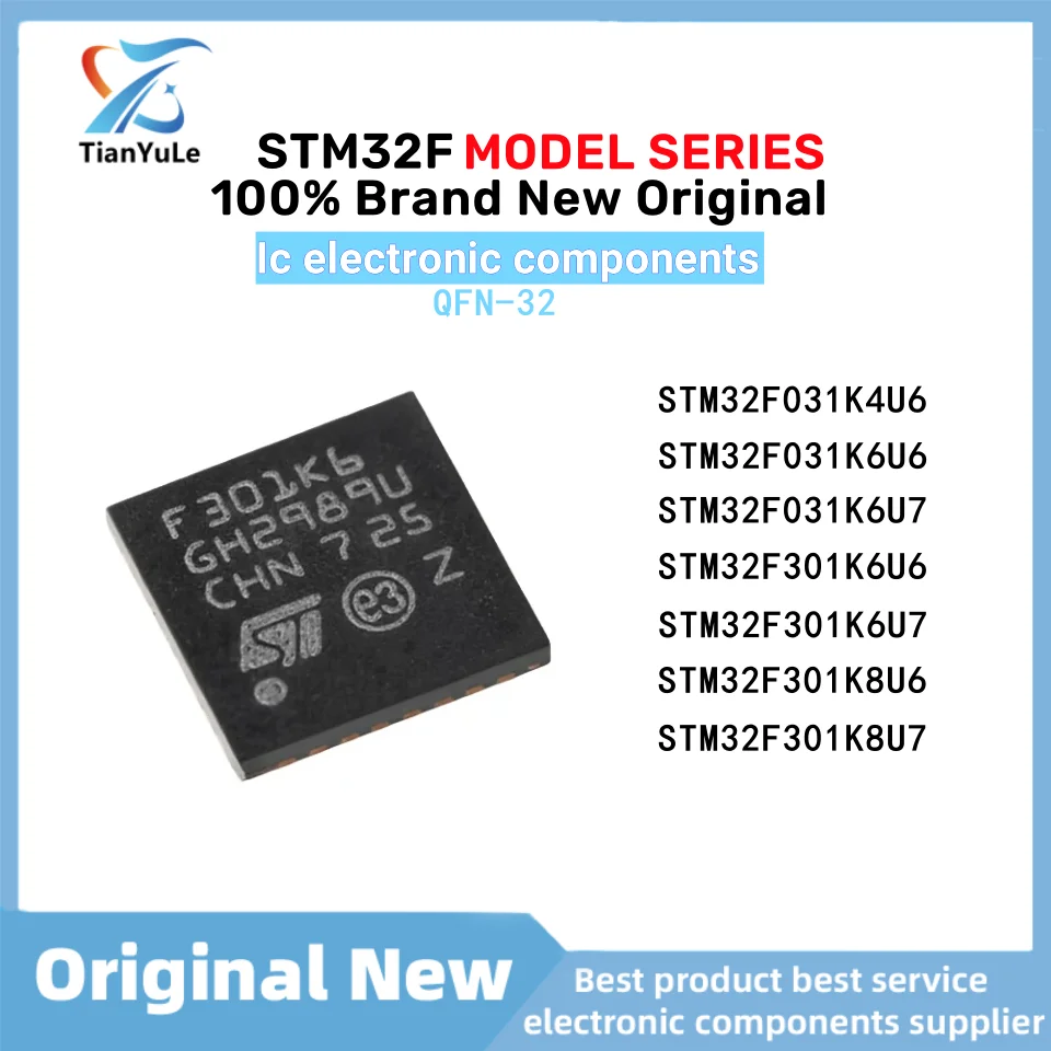 STM32F031K4U6 STM32F031K6U6 STM32F031K6U7 STM32F301K6U6 STM32F301K6U7 STM32F301K8U6 STM32F301K8U7 STM32F031 STM32F301 MCU Chip