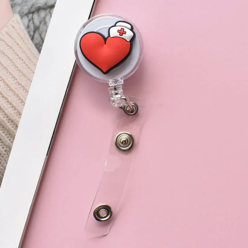 1PC Cartoon Versenkbare Pull Abzeichen Reel ID Lanyard Name Tag Karte Abzeichen Halter Rollen Arzt Krankenschwester Liefert Credential Halter – Detail 7