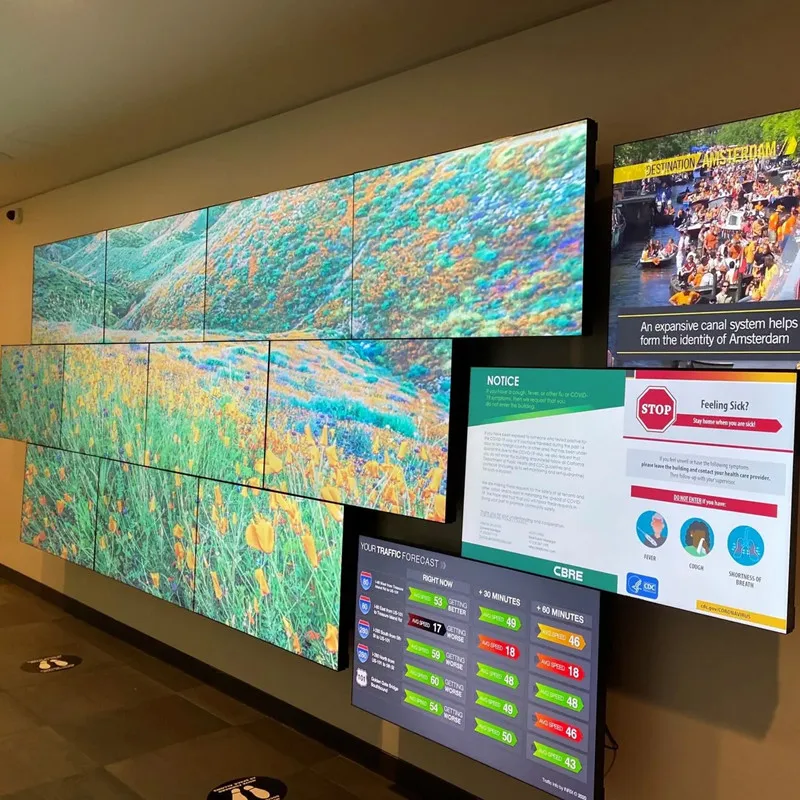Ultra narrow bezel lcd panel 3*4 4*4 video wall high brightness 32 33 42 43 46 49 55 60 inch 4K lcd panel modules