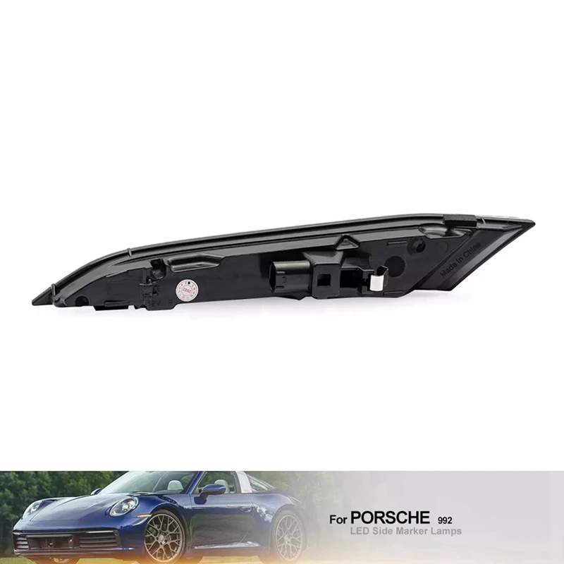 Автомобильный прозрачный линз с последовательностью светодиодный боковой габаритный фонарь для Porsche 911 992 2019 + европейский стиль 992953041 C 992953042 C
