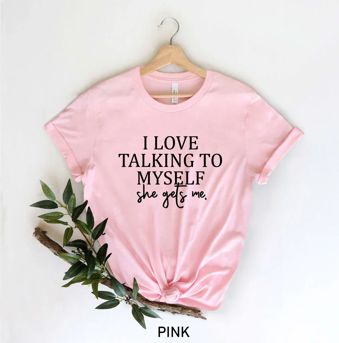 Skuggnas I Love Talking To Myself She Gets Me Funny Graphic T-shirt Best Friend Shirt Gift for BFF Women FashionCotton t shirts