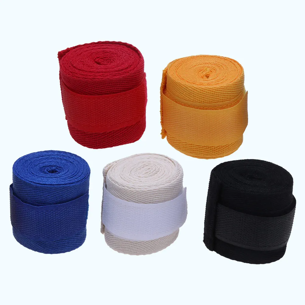 2.5m MMA Hand Gloves Wrap Muay Thai Handwrap Cotton Kick Boxing Wraps Belt Elastic Training Competition Fitness Sports