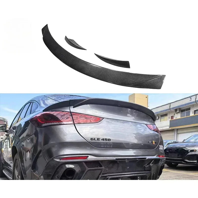 New! For Mercedes Benz GLE Coupe Coupe CLE450 GLE350 Carbon Fiber Tail Modification Spoiler Decoration Body Kits Trim