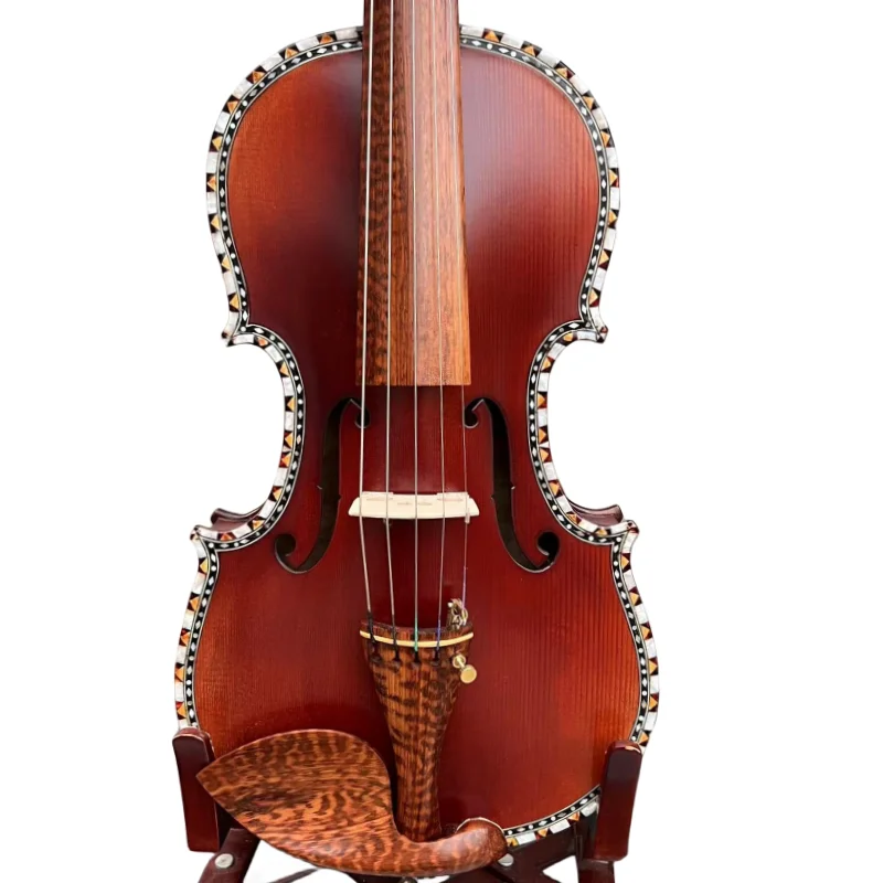 SONG Master 5 string Violin 4/4,Bird\'s eye wood Shell Purfling,Great sound #15780