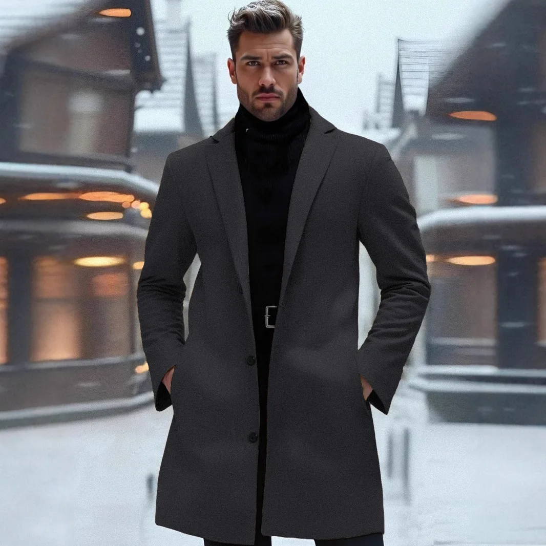 

Модный плащ на весну и осень, свободная драпировка, модный элегантный средний и длинный плащ