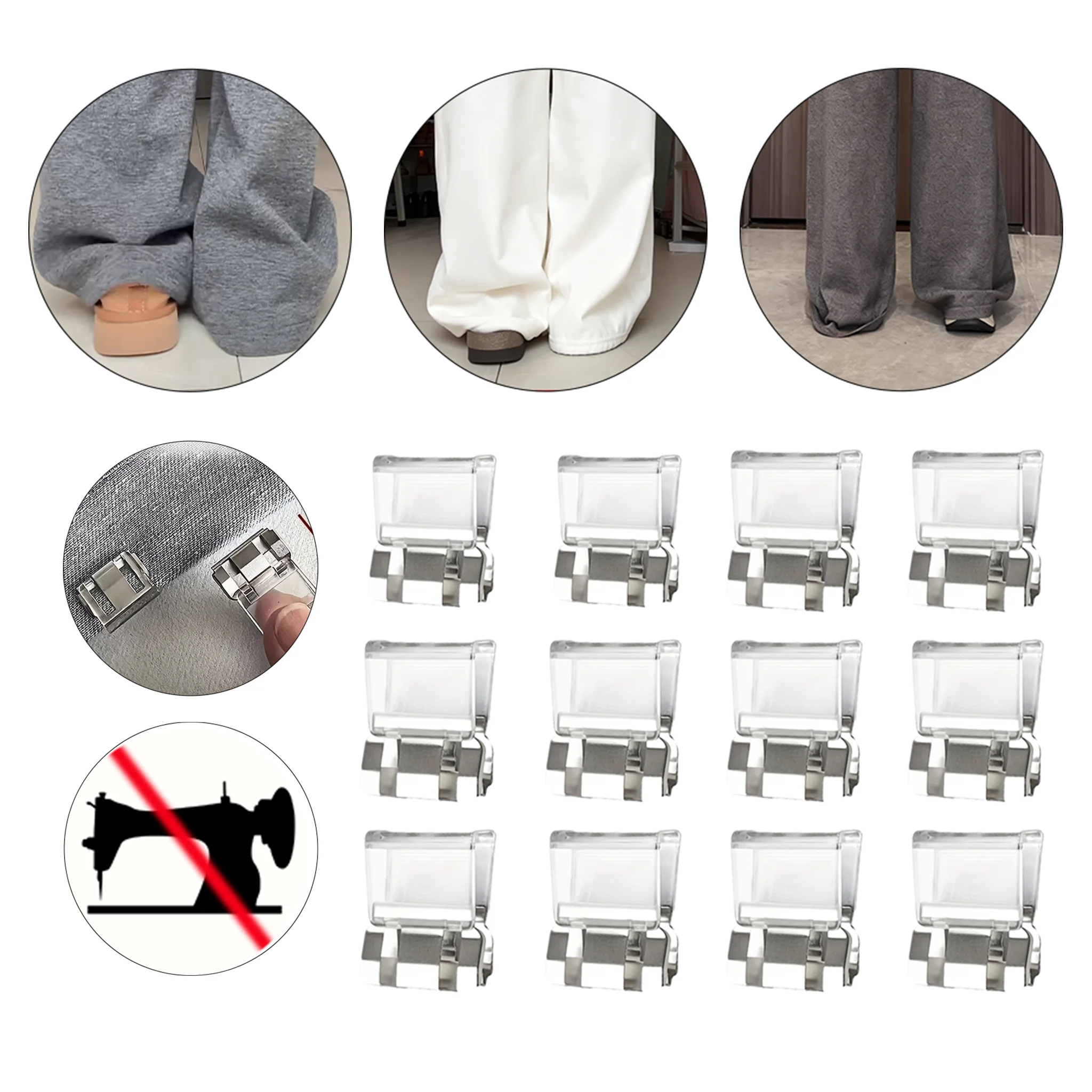 

1-20pcs Invisible Anti Sliding Trouser Clip Non-slip Pants Legs Clip for Anti-drag Pants Hem Fixing Device Seam-free Hidden