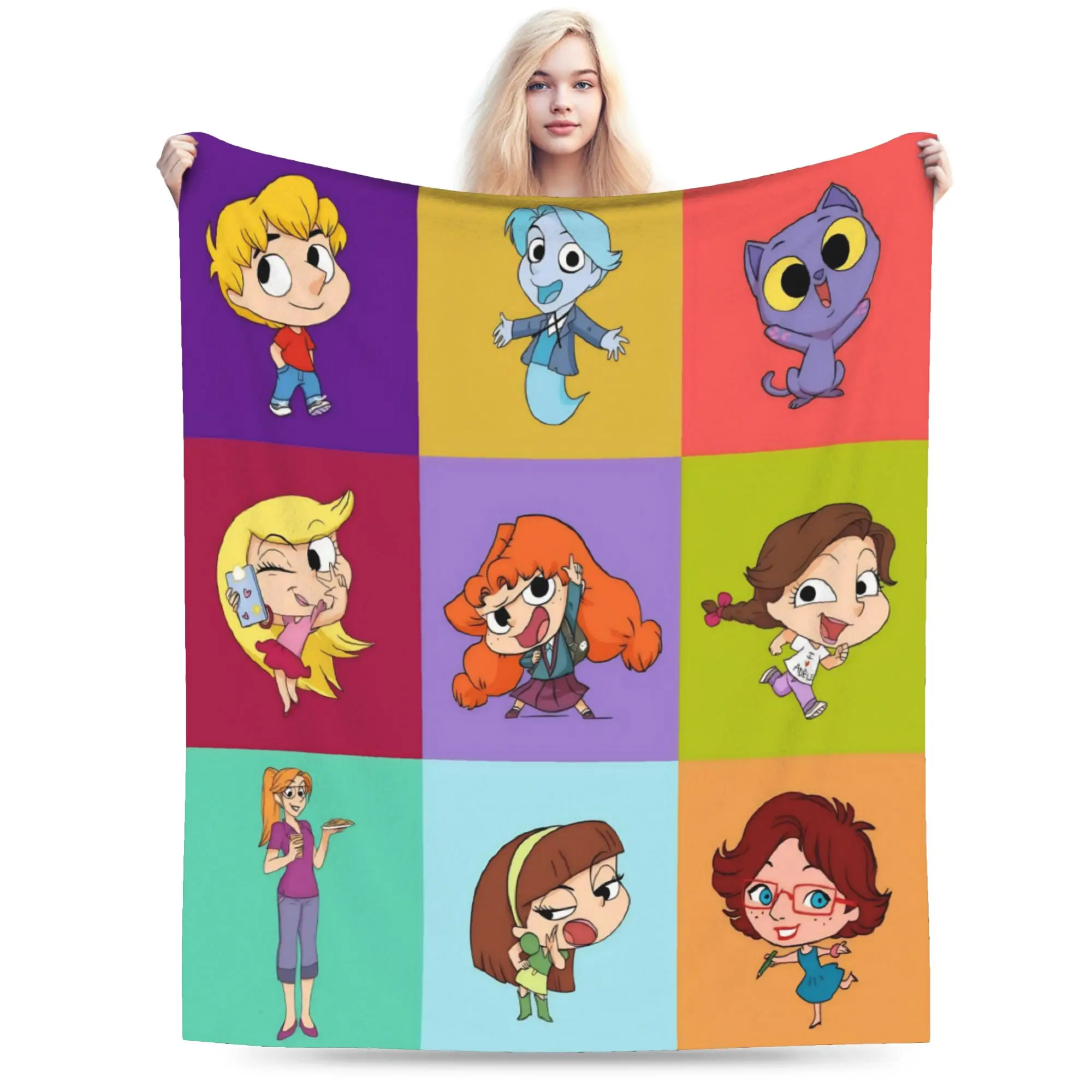 Super Soft Mortelles Adeles  Throw Blanket Premium Flannel Fleece Lightweight  Bed Blanket Fuzzy Plush Bedspread All Season Use