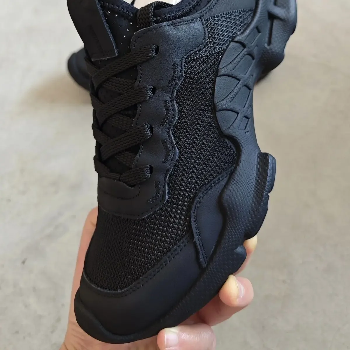 2025 New Comfortable Height Increasing Shoes Men's Classic Sports Shoes Durable Black Flat Mesh Shoes Casual Walking Size 43 44