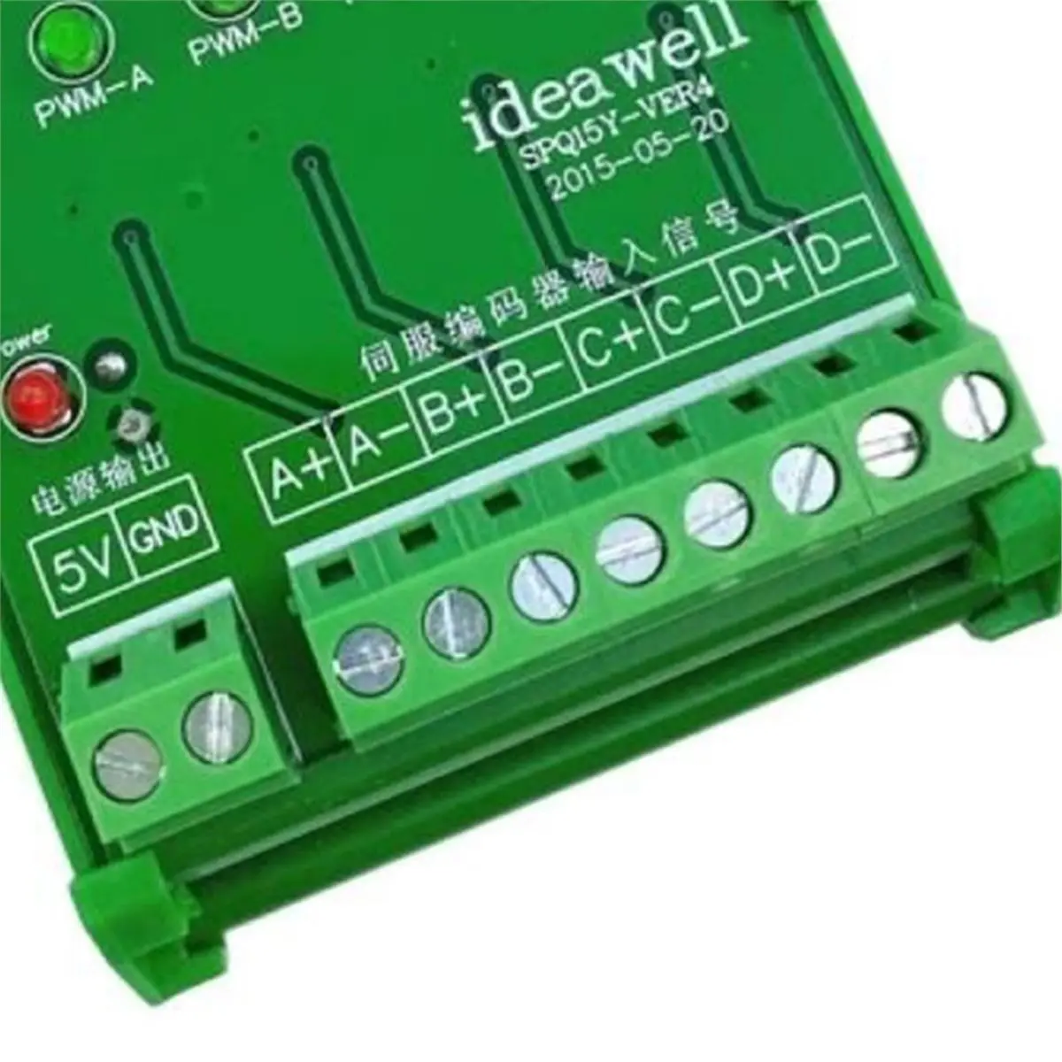 Differential to Collector Encoder Signal Converter 5V to 24V Single-Ended NPN/PNP 0-3.2MHz -Isolated for PLC Servo A
