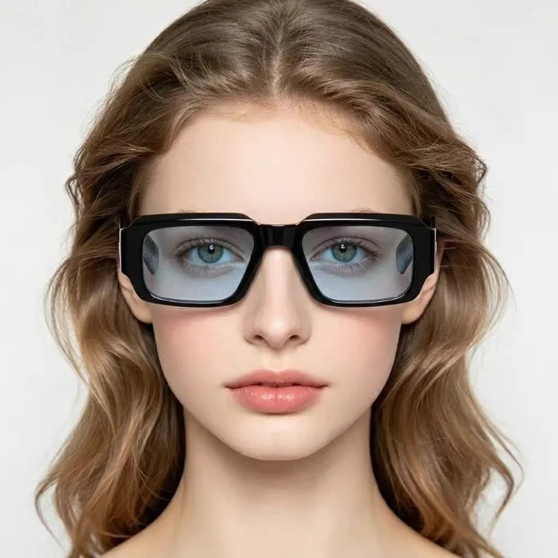 New Brand Rectangle Sunglasses Women Men Shades Retro Square Black Sun Glasses Eyewear Trendy Punk Eyeglasses For Male UV400