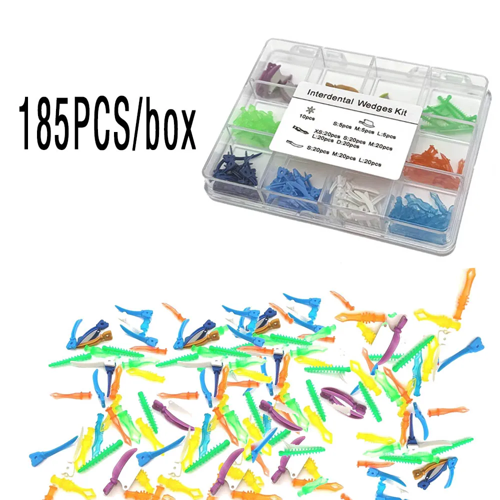 

Complete Interdental Wedges Kit 185 Pieces 12 Types Including Tulwar Diamond Knife for Dental Matrix Band and Gap Filling Use