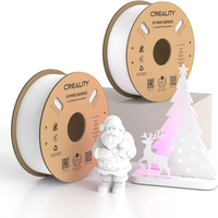 Creality Hyper PLA Filament 1.75mm 30-600mm/s High Speed ​​3D Printer Dimensional Accuracy +/-0.02mm White 2 Rolls (1KG/Roll)