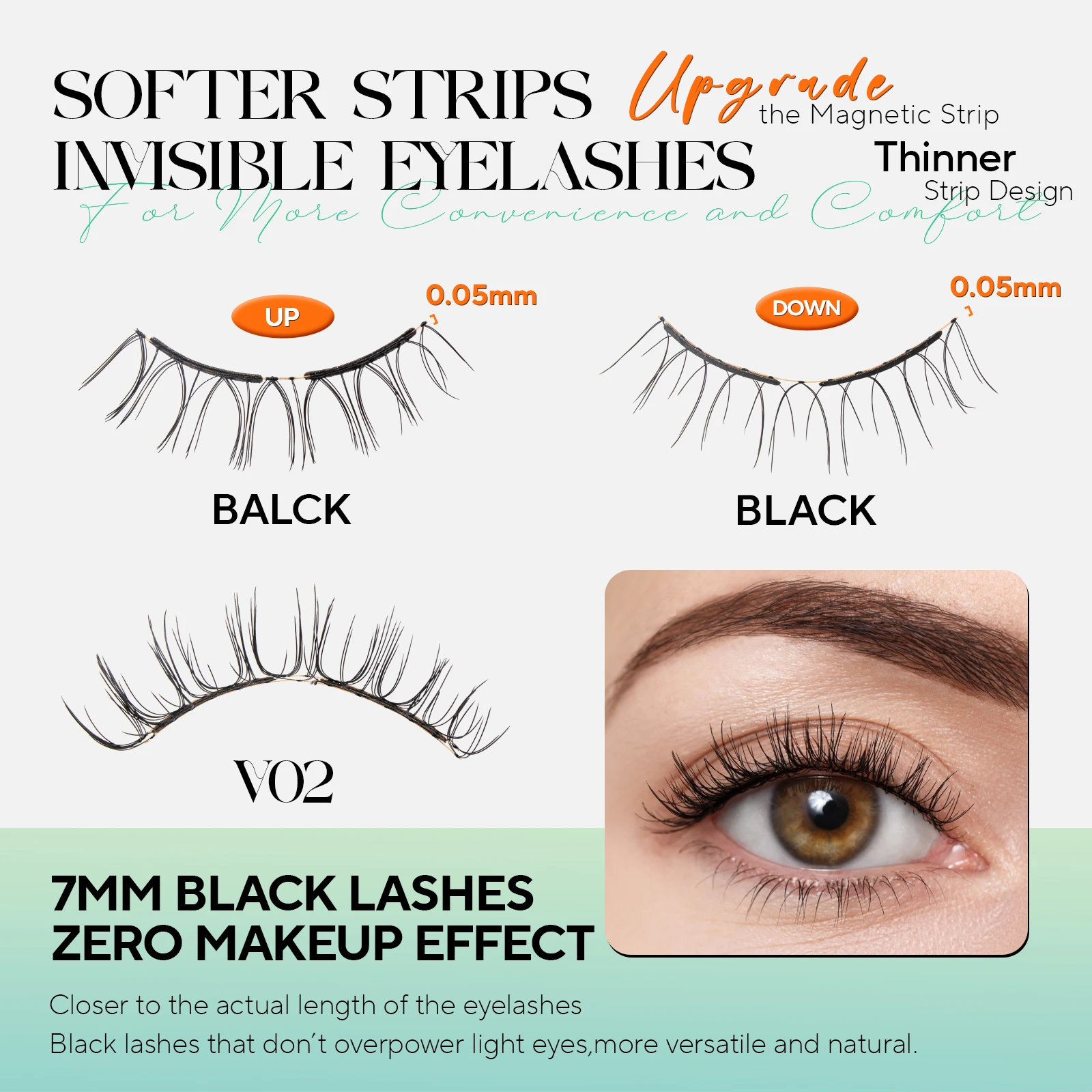 VYRILA อัพเกรดขนตาปลอมสีน้ําตาล/สีดํา Reusable Soft Magnetic Lash พร้อม Applicator ดูธรรมชาติไม่จําเป็นต้องใช้กาว Lashes Kit