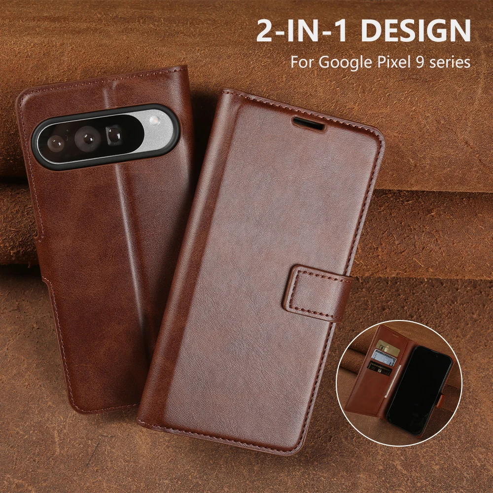 

for Google Pixel 10 9 8 7 6 Pro XL 9A 8A 7A 6A Luxury Leather Phone Case for Google Pixel 10 Pro XL Credit Card Wallet Cover
