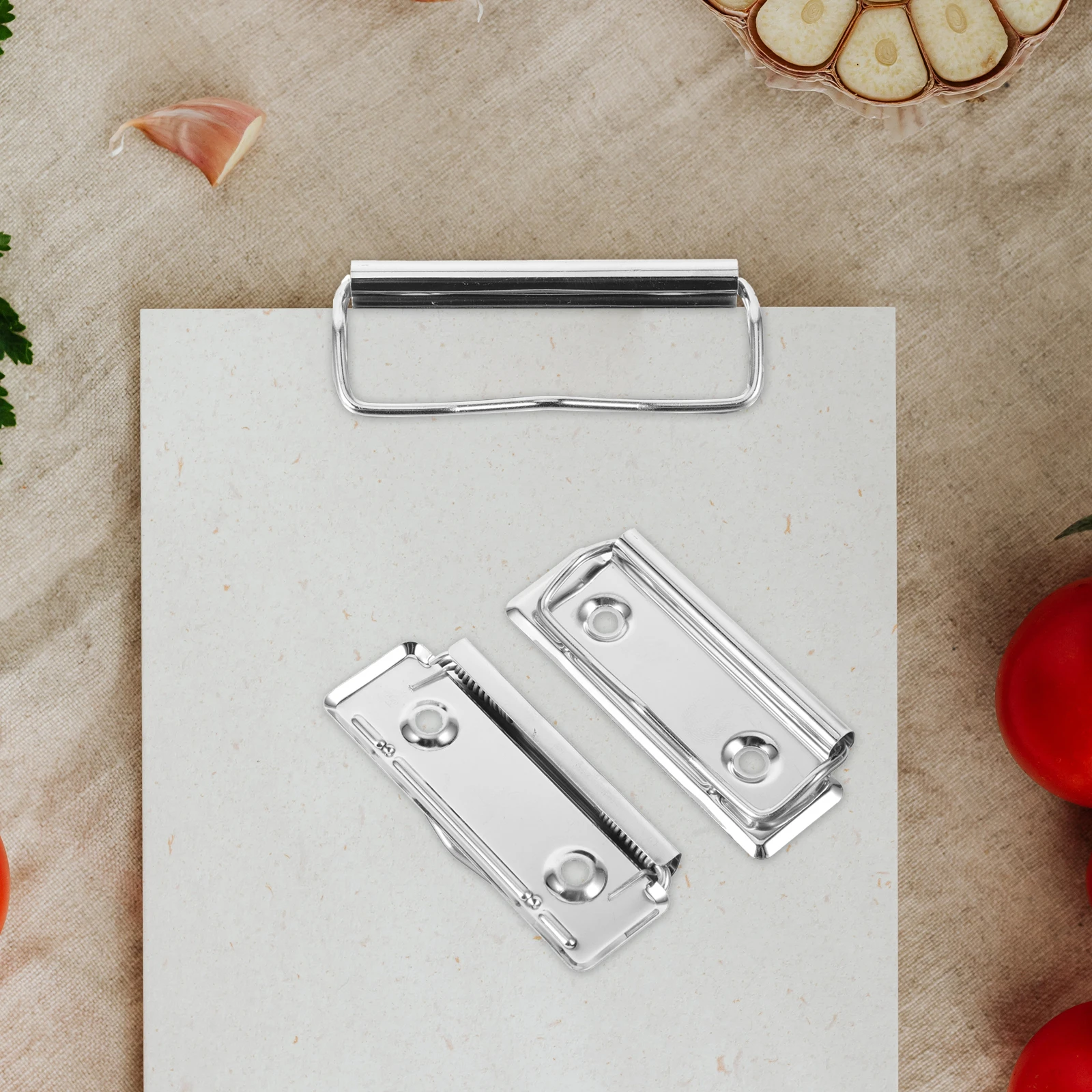 

10pcs Metal Writing Board Clamps Office Clipboard Clips 7cm Size Strong Hold Menu Fixing File Accessories Folder