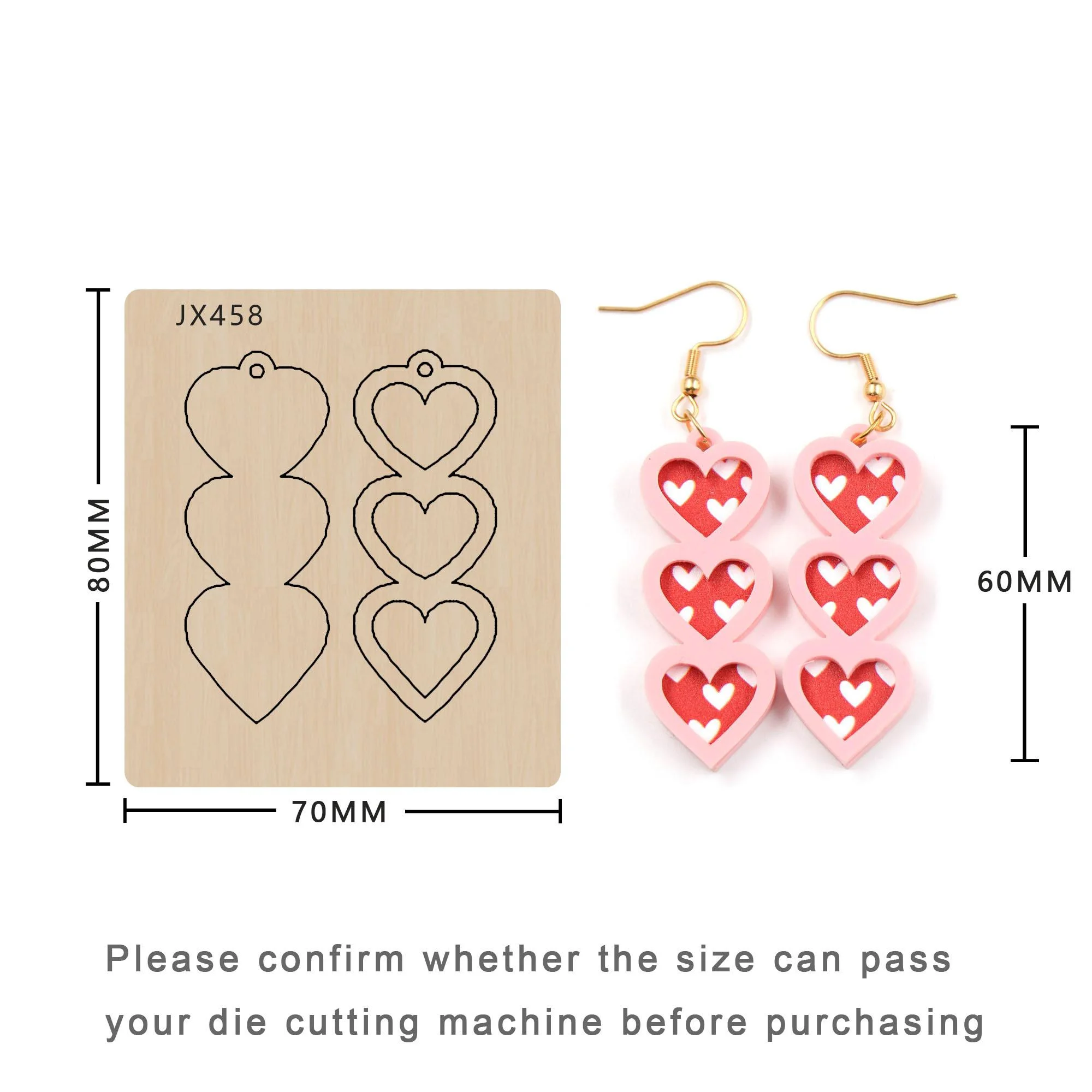 Wood Cutting Dies for DIY Earrings, Leather Punch Tools, Suitable for Common Die Cutting Machines on the Market, New