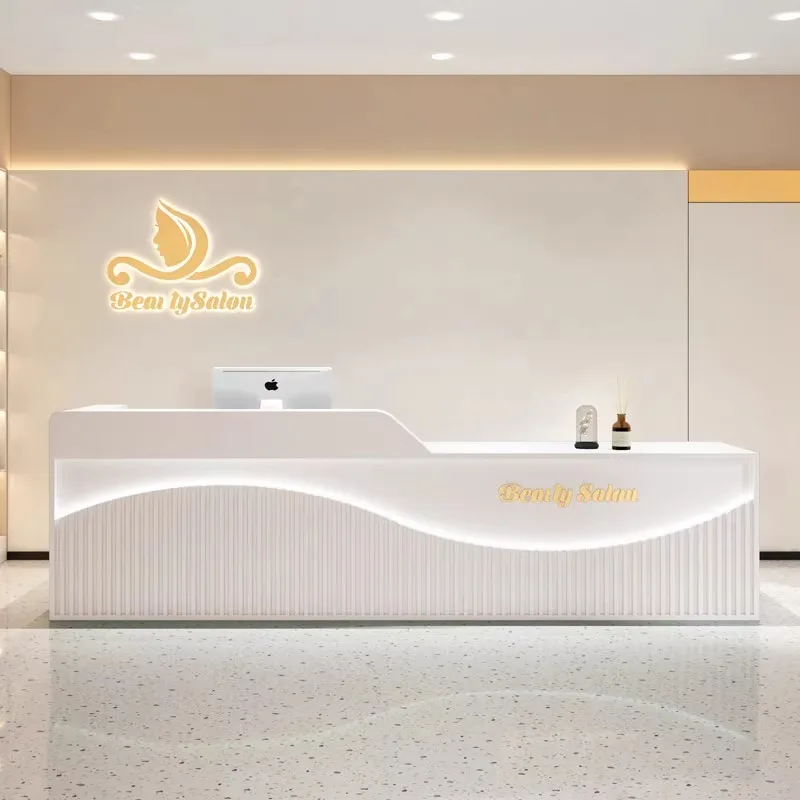 

Shop Beauty Reception Desks Industrial Unique Hotel Display Reception Desks Corner European Design Scrivania Trendy Furniture