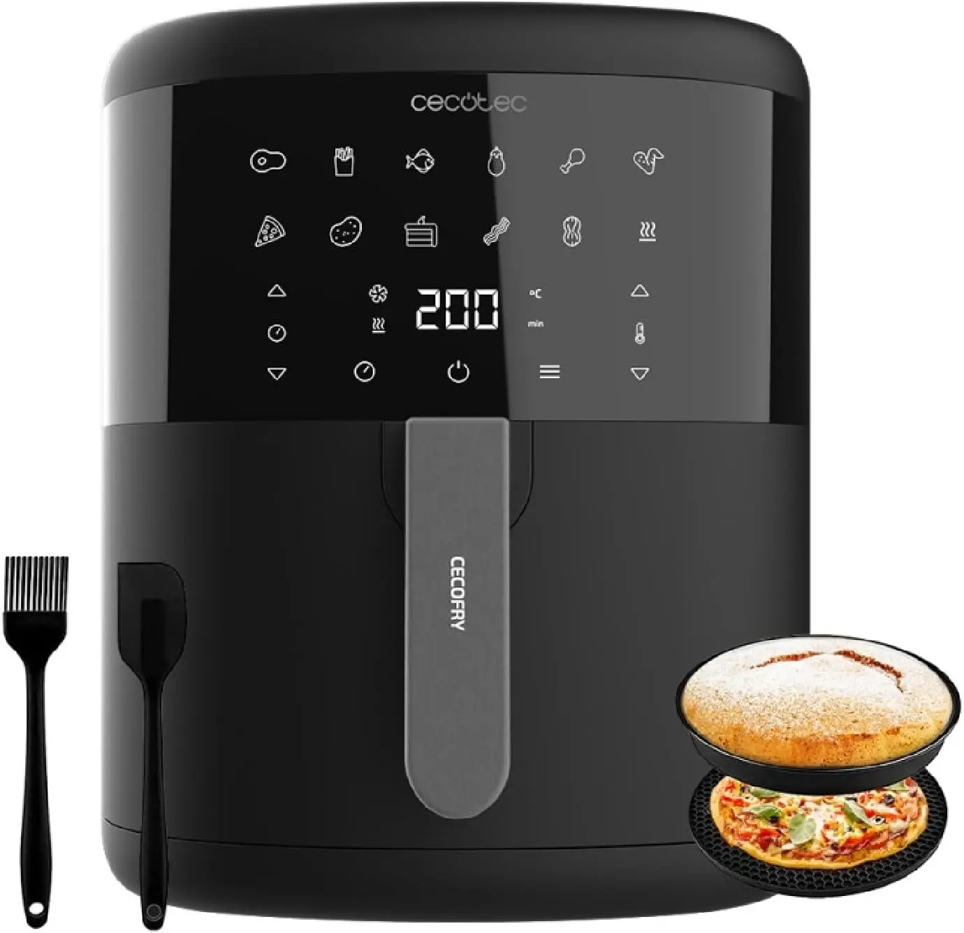 Cecotec oil free fryer 6 L hot air with Cecofry Bombastik 6000 Full 1700 W accessories, PerfectCook technology, temperature and time regulation, touch Control, 12 modes