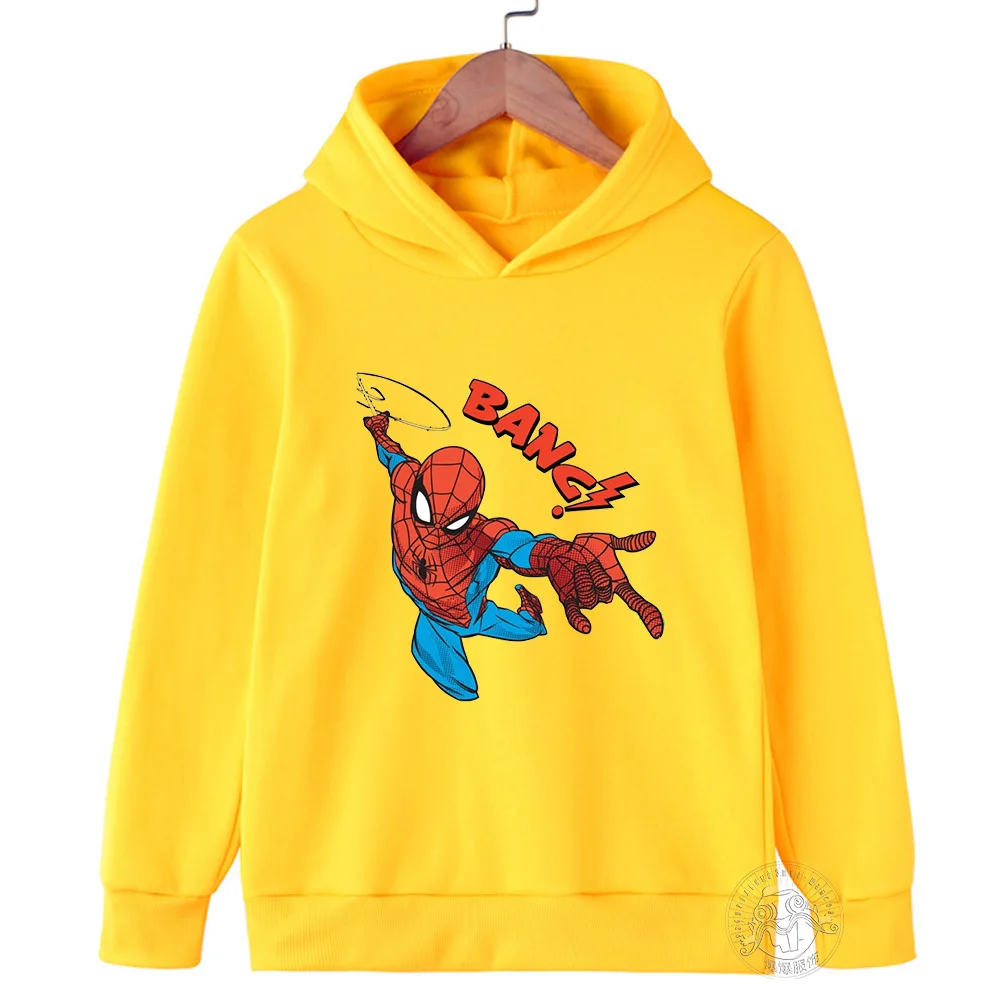 Spider-Man Kids Hoodie Kids Girls Clothing Fashionable Baby Boy Clothes Fall Warm Sports Tops Spring Back-to-School Season Gifts