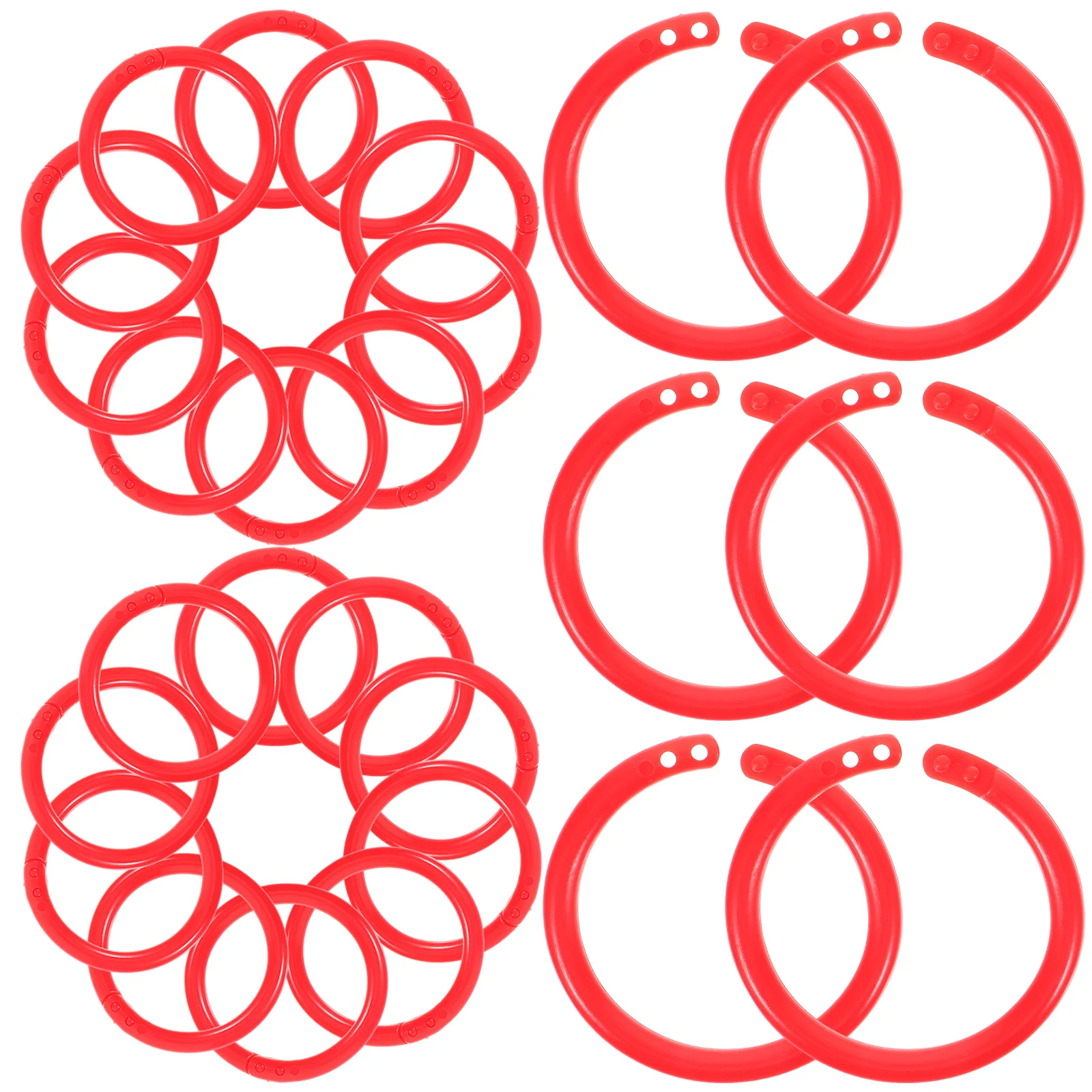 100pcs Binder Rings Plastic Book Binder Round Ring For Calendar Planner Notepad Diy Binding Supplies Office Supplies Reusable