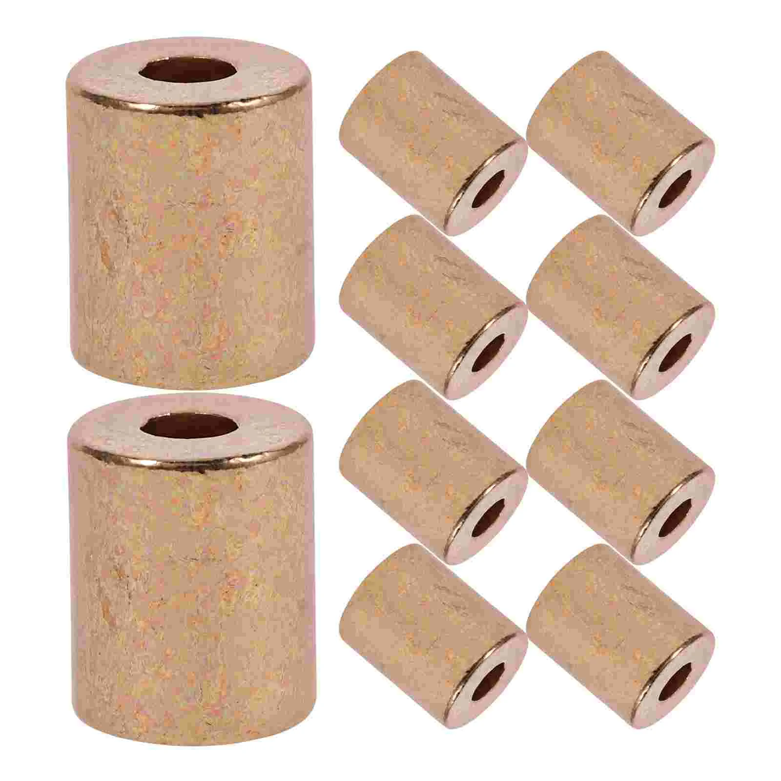 

10 Pcs Journal Elastic Band Closure Notebook Accessories Cord Lock End Stopper Golden Metal