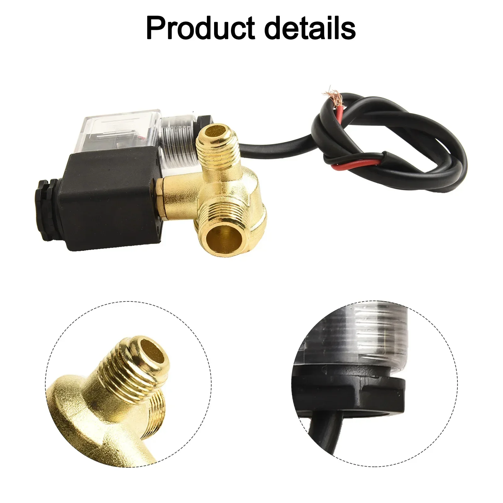 Silent Oil-Free Air Compressor Electromagnetic Check Valve Accessories Plastic Solenoid Valve Power Off Pressure Relief Valve