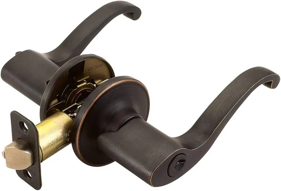 

791640 Scroll 2-Way Adjustable Latch Entry Door Lever, Oil Rubbed Bronze, 12 Piece