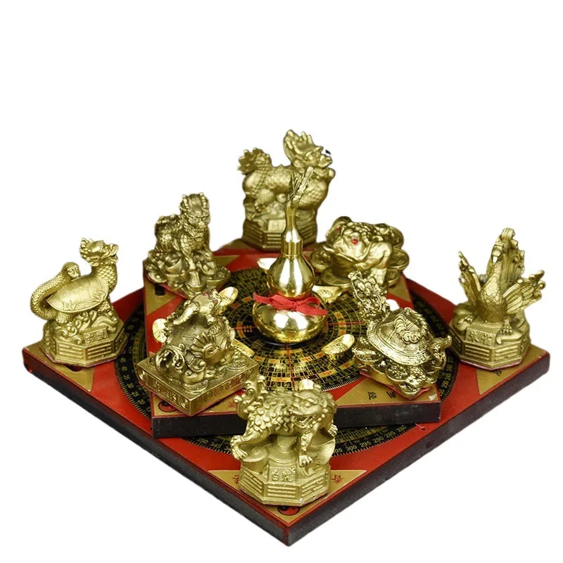 Ornament, unicorn, copper, dragon turtle, gourd, Pixiu cornucopia, feng shui to attract wealth