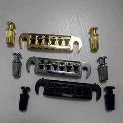 Wk WOGT3 Tailpiece Bridge for LP Guitar Adjustable Wraparound Guitar Parts Cover Colour Gold/Black/Chrome