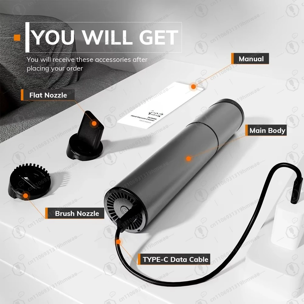 Mini Portable Vacuum Cleaner Cordless Handheld Vacuum Cleaner with 3 suction heads for easy cleaning